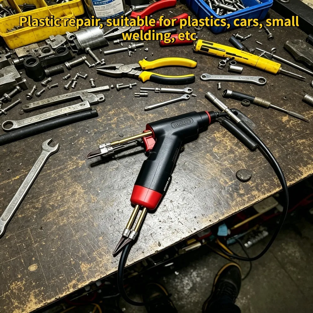 1PC Smooth Tip Hot Staple Plastic Welder Kit Portable Welding Repair Soldering Iron Professional Tool for Car Bumper Crack Fix