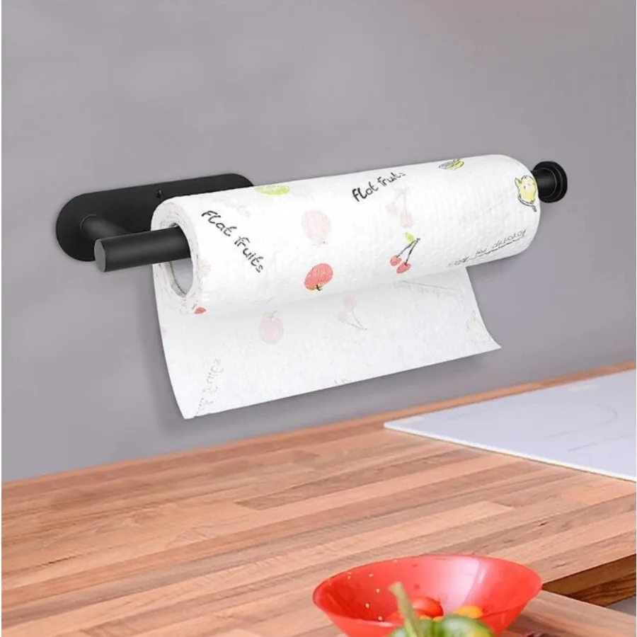 Wall Mounted Kitchen Racks Storage Stainless Steel Paper Towel Holder Self-Adhesive Tissue Roll Hanger  Bathroom Under Cabinet