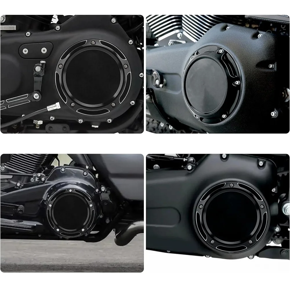 Motorcycle Engine Clutch Cover Timer Protect Timing Crank Shafts Case Stator Cap For Harley Dyna Softail 99-17 Touring Tri 99-15