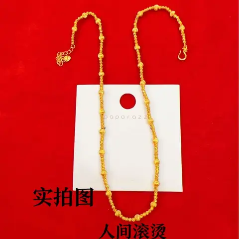 Halsband i 24 karat guld med kattögon och stjärnformad flod. Tillverkat av rent guld från AU999, blandar det mystik och romantik, perfekt för den moderna kvinnan. 10 best sales mästerkvalitet - №7