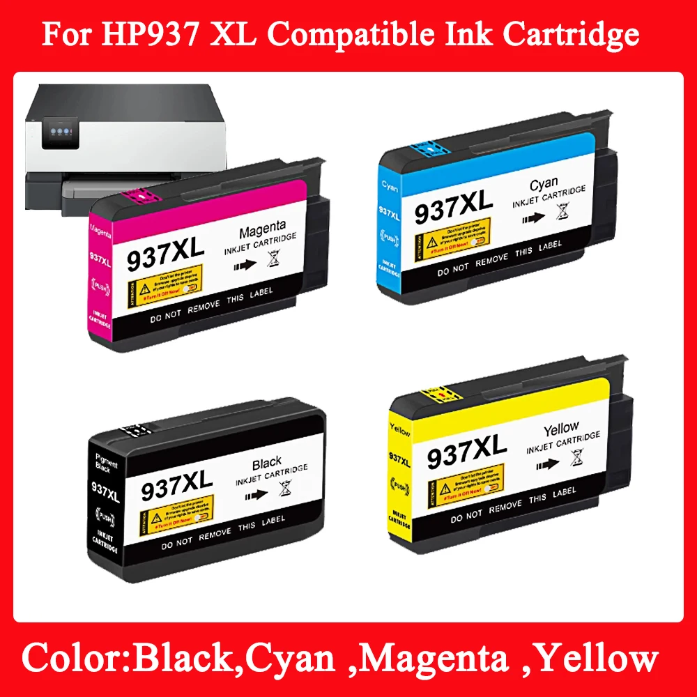 937 937xl For HP937 XL Compatible Ink Cartridge For HP OfficeJet Pro 9110b 9120b 9130b 9720 9730 9110e 9120e 9130e 9720e 9730e