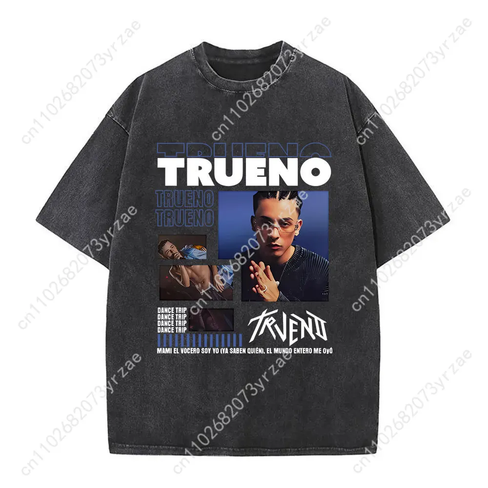 Trueno El Ultimo Balie ريترو التي شيرت رجل امرأة عالية الجودة خمر تي شيرت القطن قصير الأكمام موضة المحملة لينة تنفس القمم #4