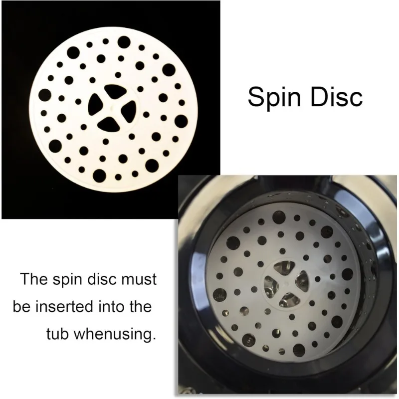 휴대용 스핀 건조기 3200 RPM 22파운드 스테인리스 스틸 드럼 외부 케이스 110V 다크 그레이