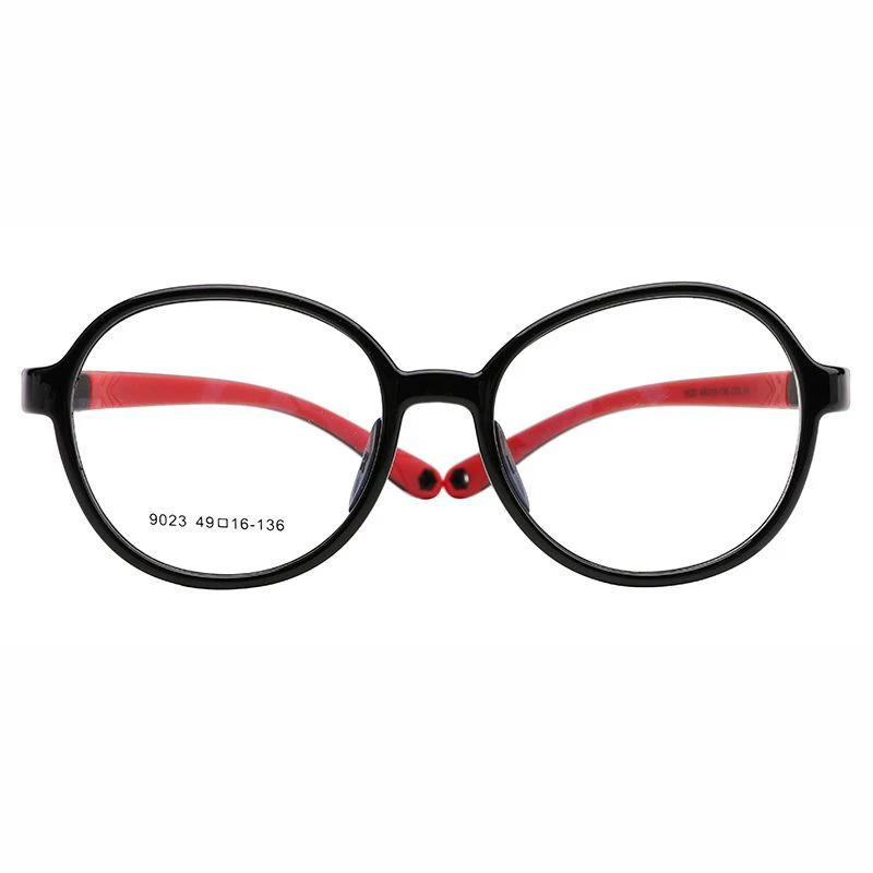 

Kirka Kids Round Glasses Frame Retro Myopia Optical Spectacle Black Acetate Frame Transparent Lens Children Eyewear D1B-9023