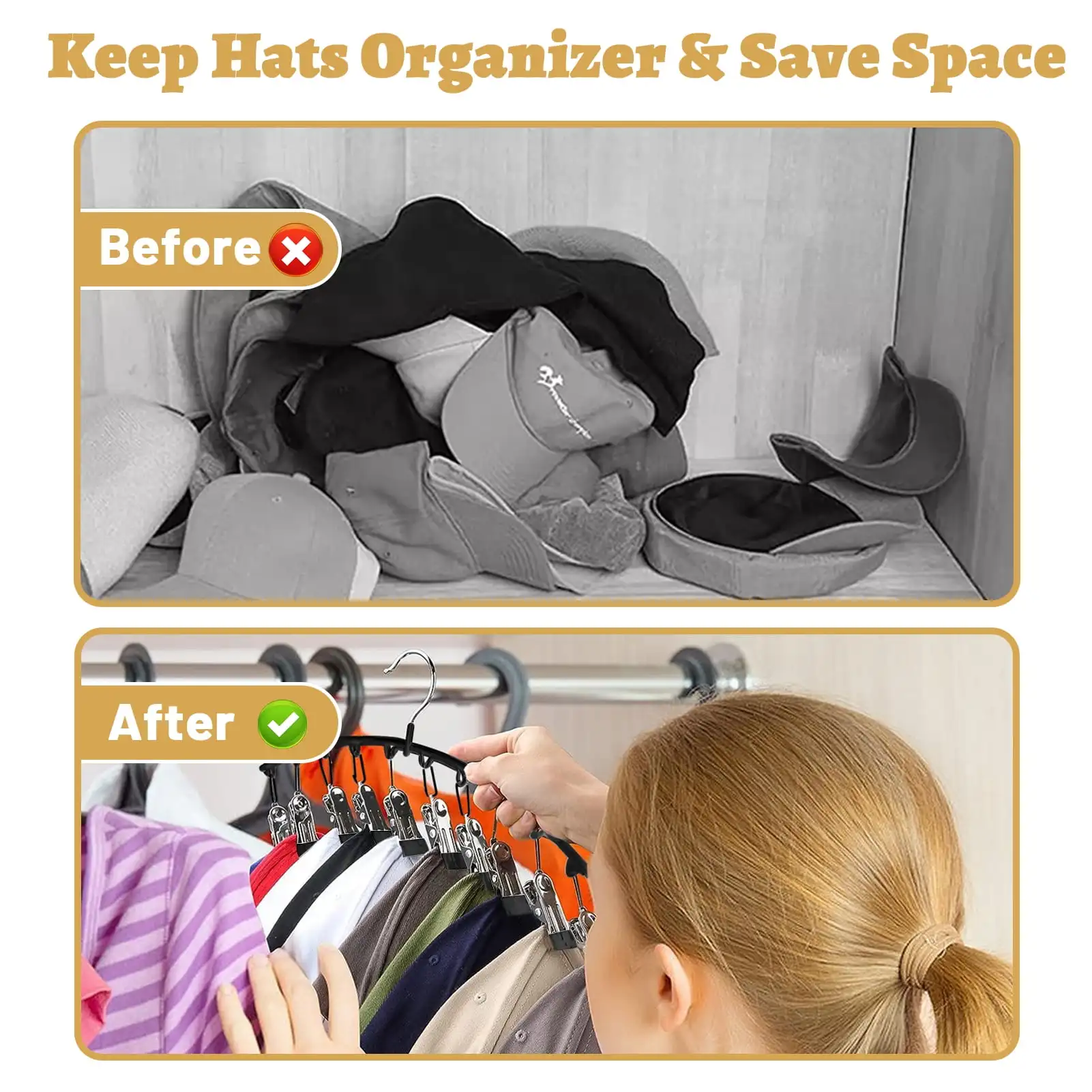 Rack de armazenamento de roupas multifuncional de aço inoxidável, organizadores de armário de cabide de economia de espaço e armazenamento para calças, saias, chapéus