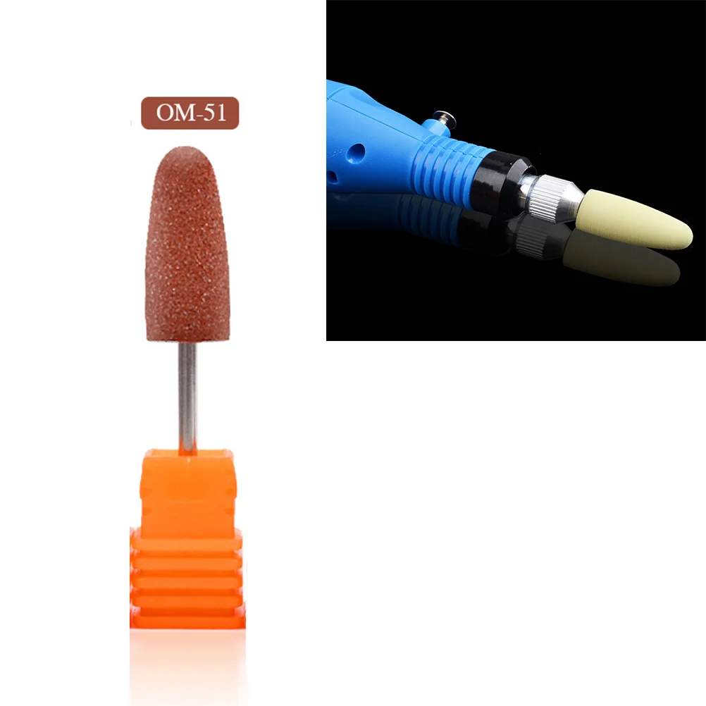 Nail Drill Bit Silicone Nail Grinding Head Nail Polish Head for Electric Manicure Machine(OM51)