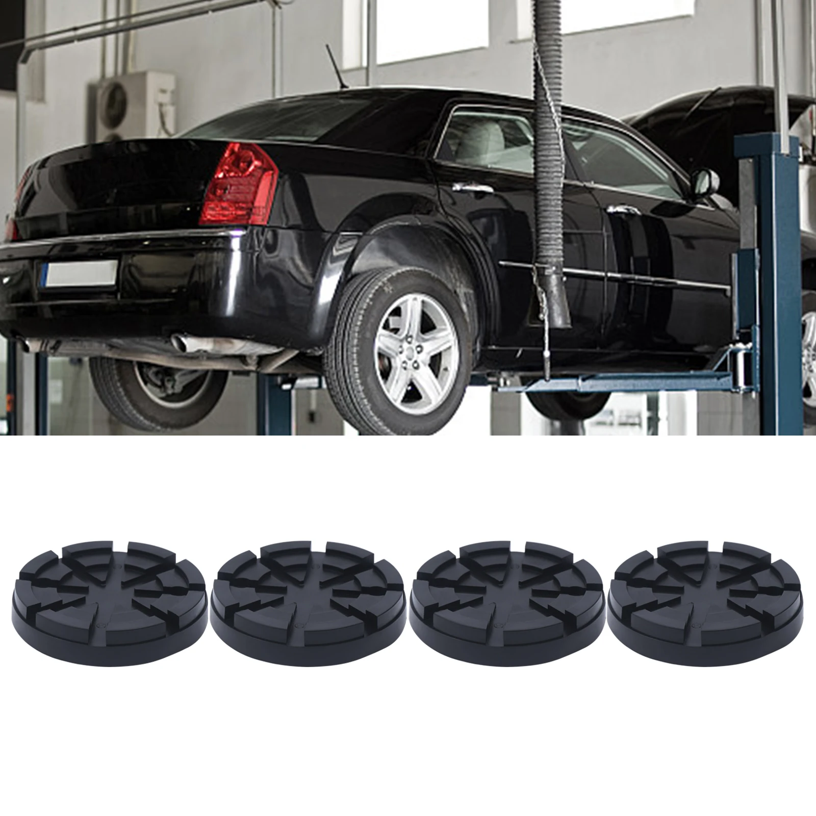 4Pcs 123 mm Round Car Auto Truck Hoist Lift Accessories Heavy Duty Rubber Arm Pads Universal