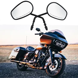 Black Rear View Mirrors For Harley 1982-2025 Touring Road Glide Electra Glide Road King Street Glide Sportster Dyna Softail
