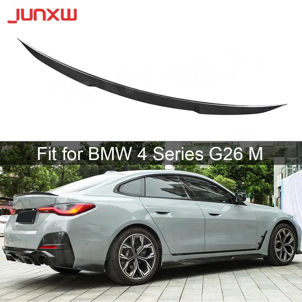 

for BMW 4 Series G26 M Sport Sedan 2020+ Rear Trunk Wing Spoiler Car Accessories Real Dry Carbon Fiber Rear Spoiler Wing FRP