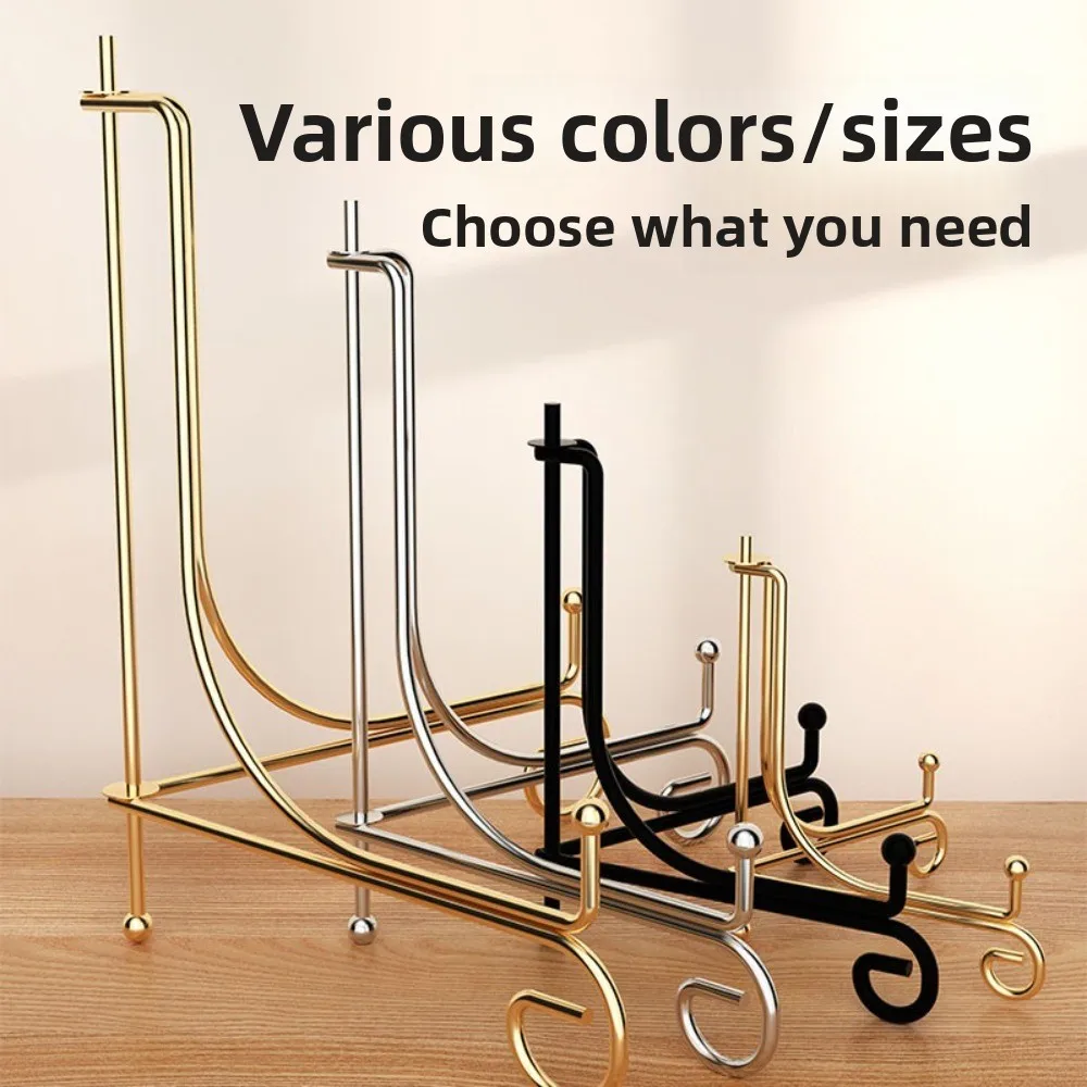 Durable Foldable Plate Stands 4 6 8 10 12inch Solid Metal Easel Rack Iron Book Holder Vinyl Table Top Display