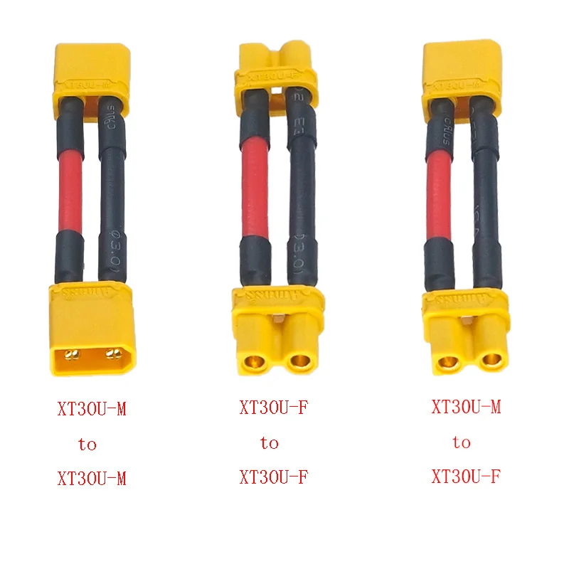 XT60 Plug Drone Lithium Battery Charging Extension Cable XT60-F To XT60-M/Male To Female Adapter 10CM/20CM/30CM/40CM/50CM/1M
