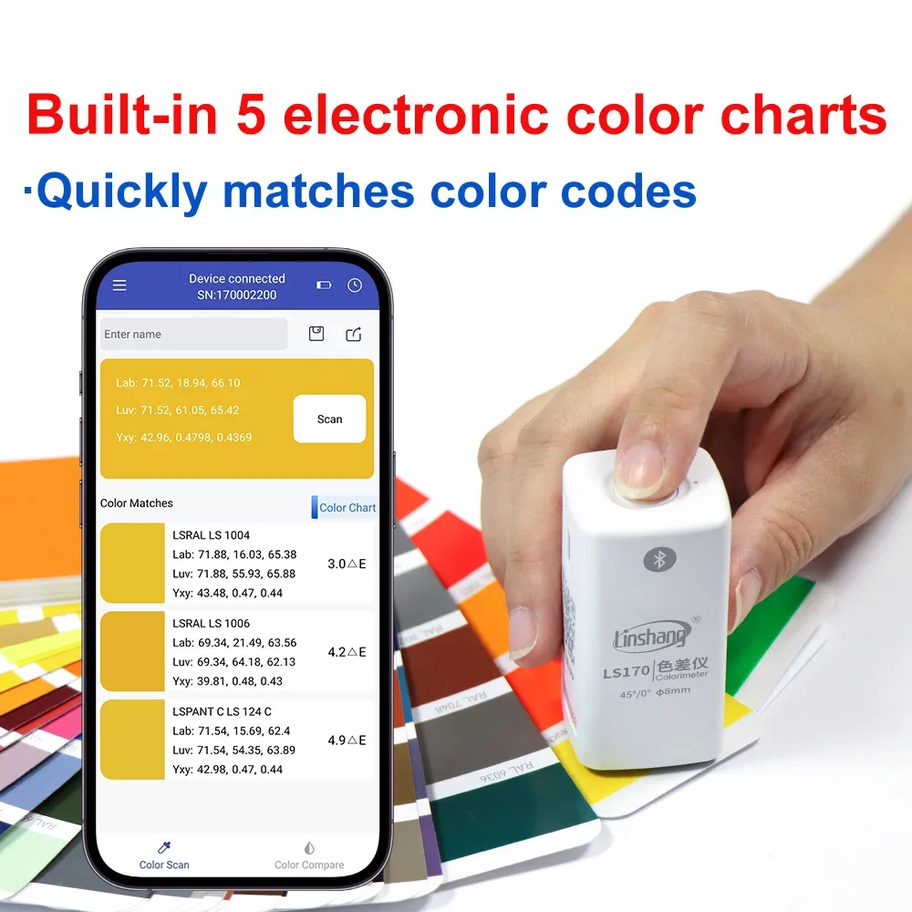 

Colorimeter Portable Colormeter Pantone Ral Color Reader 45/0 CIE Lab CMYK Color Meter Best Price for Print Paper LS170