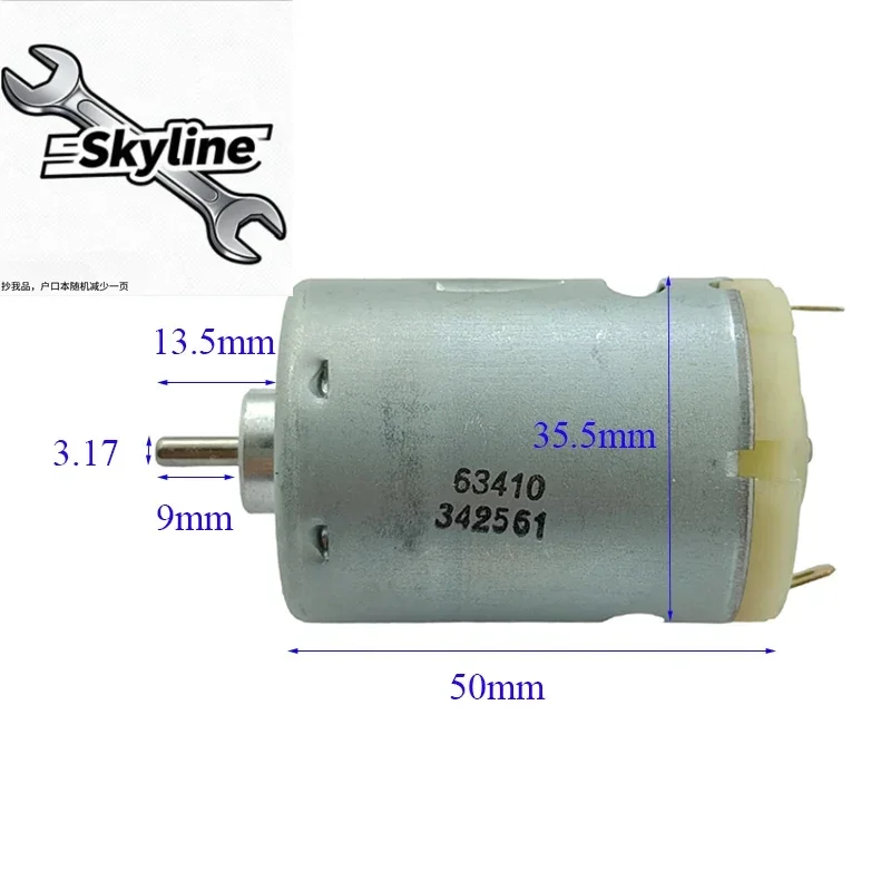 RS-540 High Speed Power Large Torque DC 6V Motor for Vacuum Cleaner Drive Violent 540 Motor