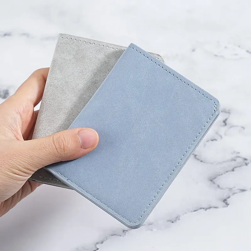 حقيبة بطاقات رجل محفظة صغيرة رقيقة جدا، حافظة جلدية رخصة القيادة متعددة الوظائف، حافظة بطاقات الهوية متعددة الفتحات، مضادة للإزالة المغناطيسية