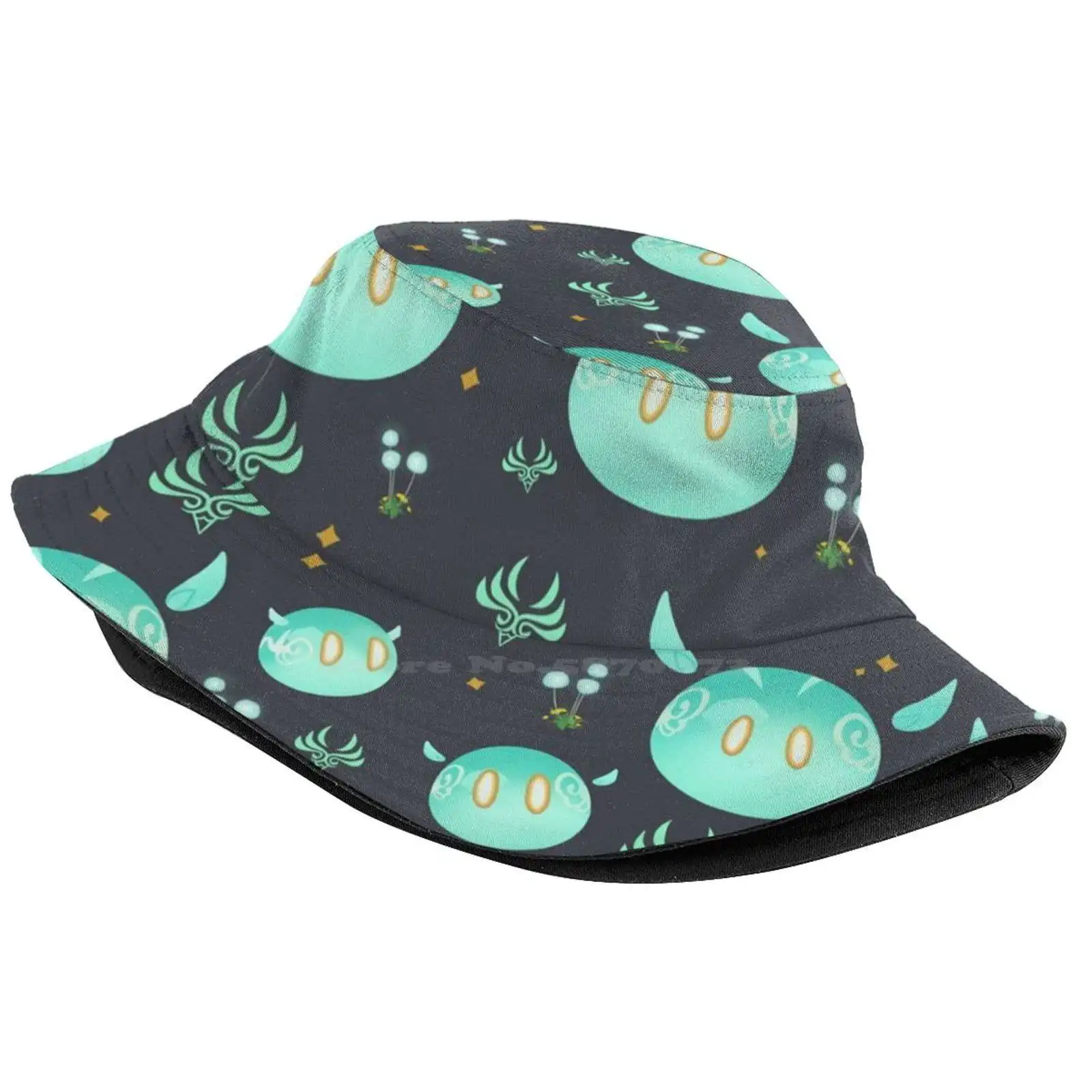 Genshin Impact Slimes Anime Sun Cap Fisherman Hat Bucket Hats Genshin Impact Vee Sheath Pattern Anime Beautiful