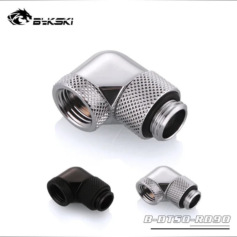 Bykski G1/4'' Thread 90 Degree Rotary Fitting Adapter Rotating 360 Degrees Rotary Water Cooling Accessories Adaptors B-DTSO-RD90