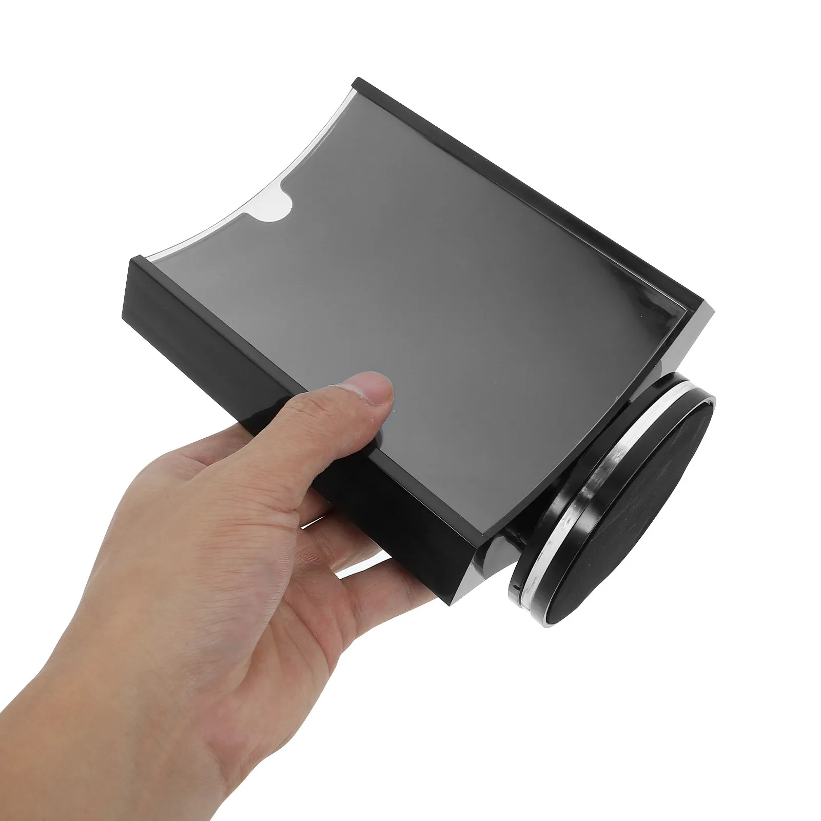 Clear Acrylic Rotating Sign Holder Tabletop Display Stand Versatile 3-Panel Design for Menu Drink List Price Card in Commercial