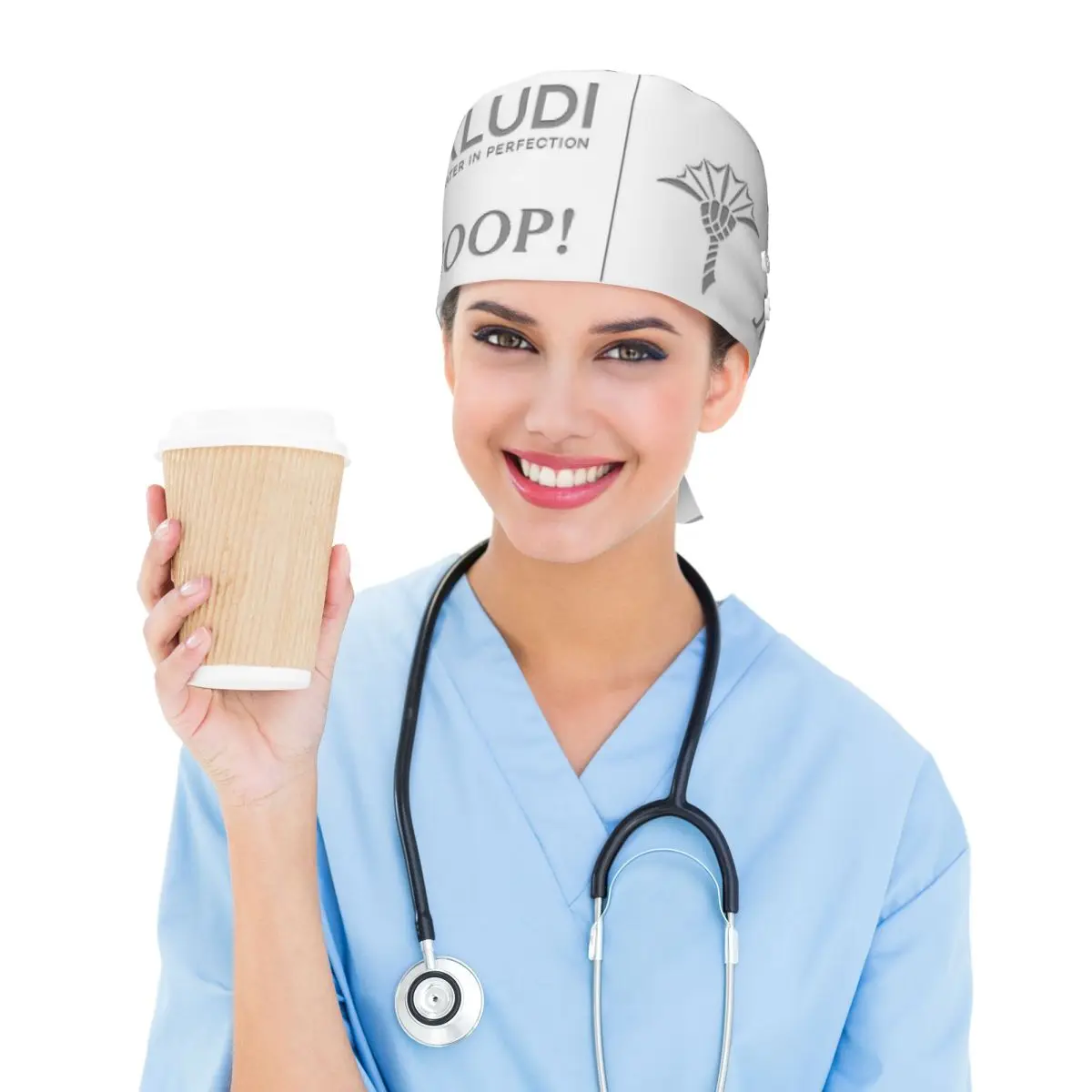 Divertido Gorro Quirúrgico Estampado Joop, Gorro de Trabajo para Médico, Gorro Quirúrgico Ajustable para Hombres y Mujeres, Gorros de Enfermería para Dentistas