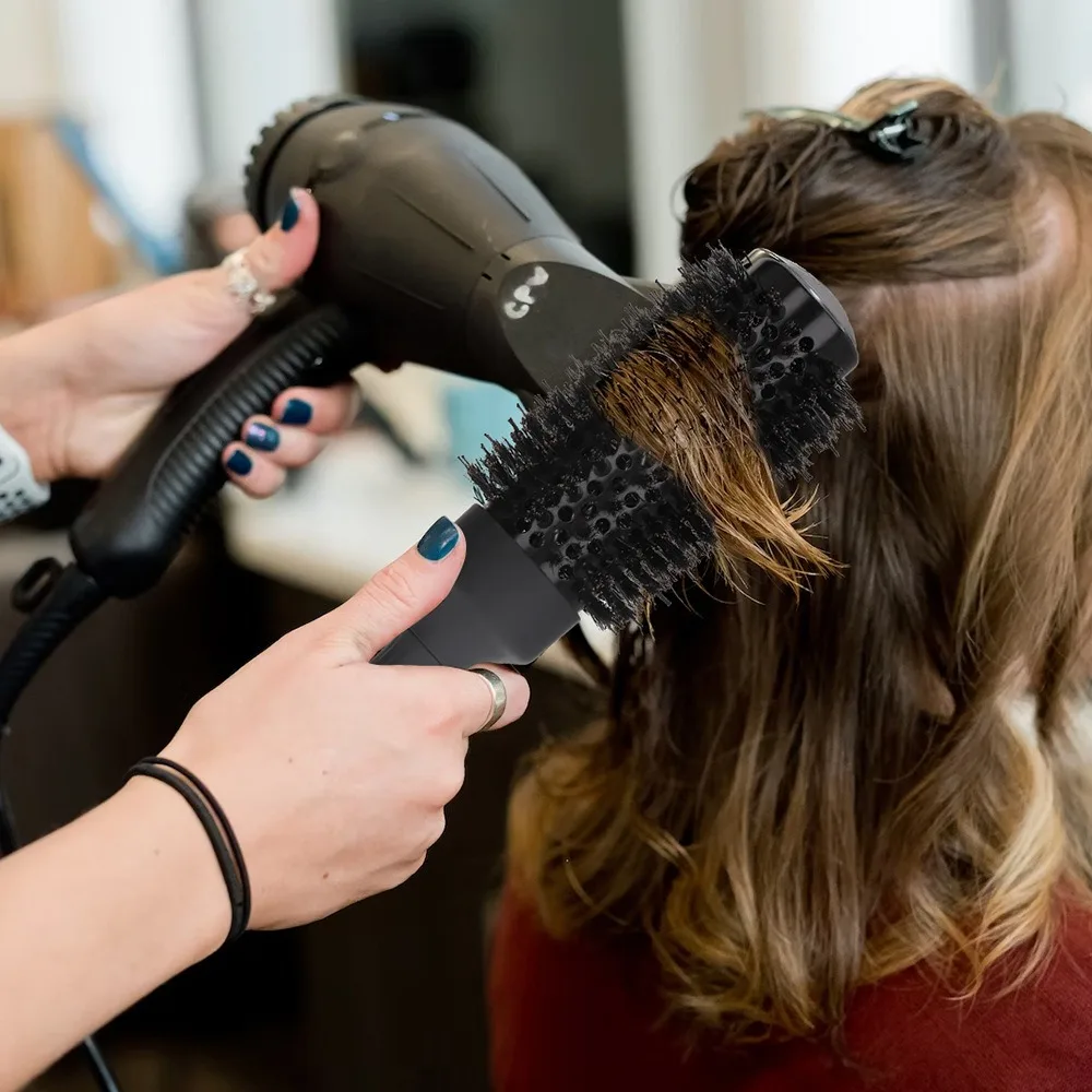 

Handle Round Rolling Brush Round Barrel Hairdressing Straight Twill Hair Comb Styling Tool Anti Static Hair Curling Brush Salon