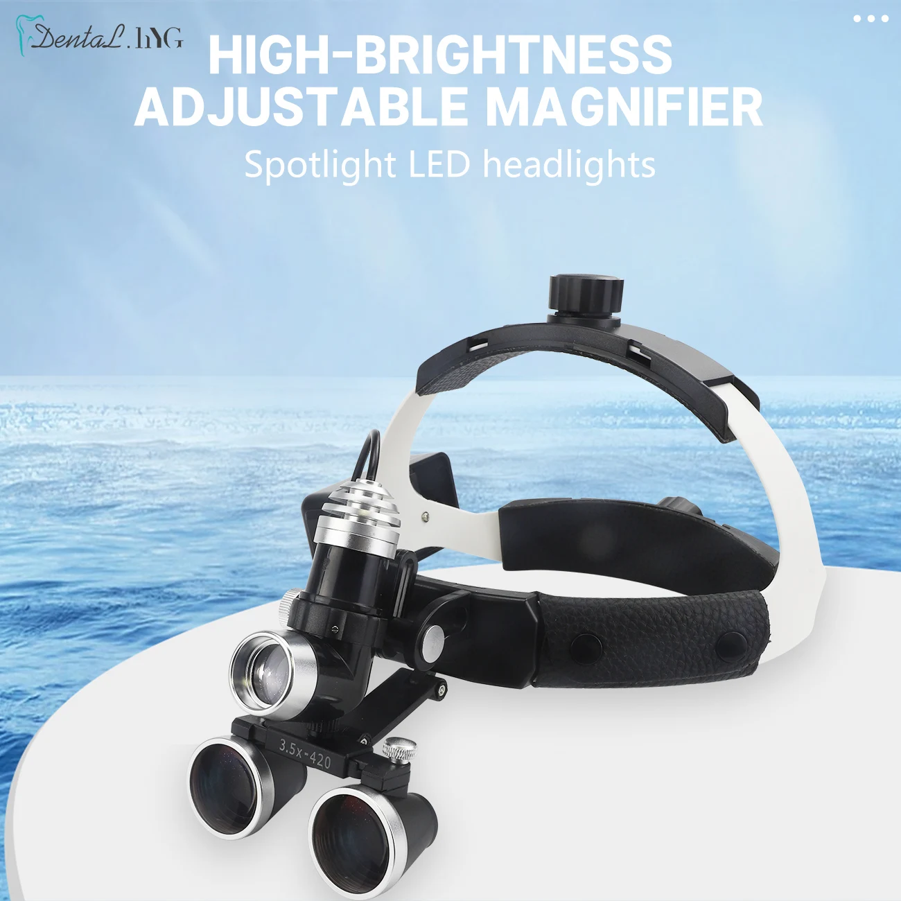 5W Dental Binocular Loupes Brightness Spot Adjustable Dental LED Head Light Lamp For Dental Lab Headlamp Surgical Headlight