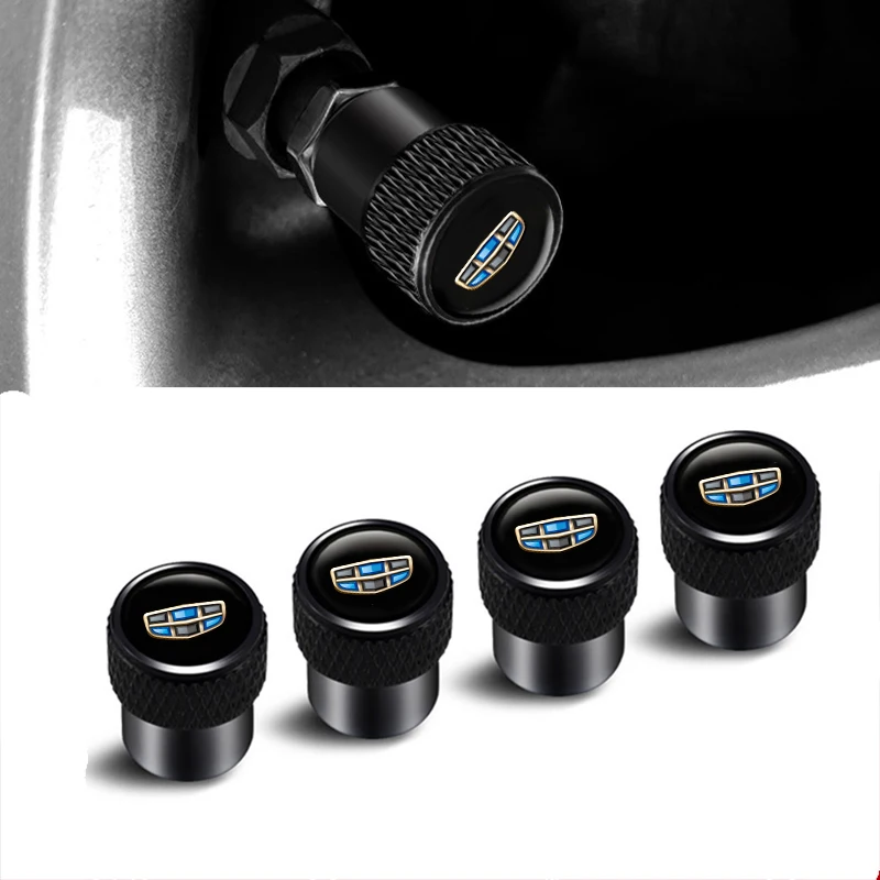 Car Wheel Tire Valve Stem Cap Cover Logo Stickers For GEELY Atlas Binyue Xingyue L Boyue Geometry C EX5 EX7 Monjaro Coolray X6