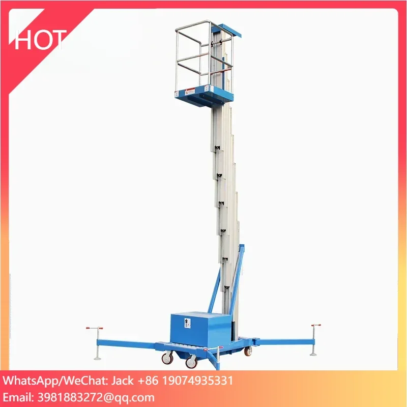 CFMG 4m-10m 100kg Indoor Outdoor Single Mast Aluminum Alloy Mobile Electric One Man Mast Lift hydraulic ladder lift With CE