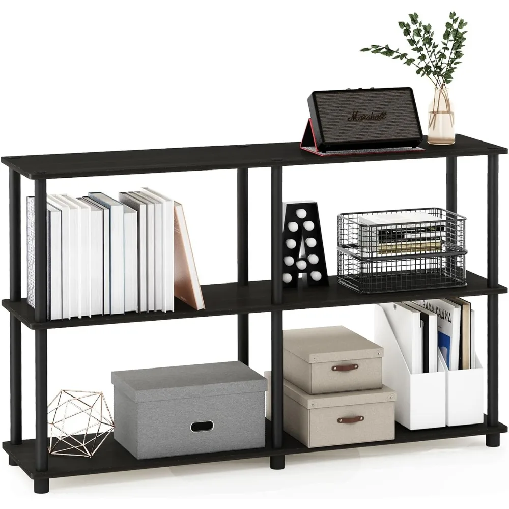 3-stufiges Eckregal, 47,4" breite offene Regale für die Organisation von Wohnzimmer, Garage und Heimbüro