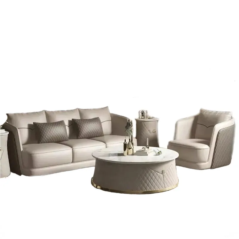 /Hot Product Italy Design Furniture Living Room Modern Luxury Genuine Leather Sofa Set
