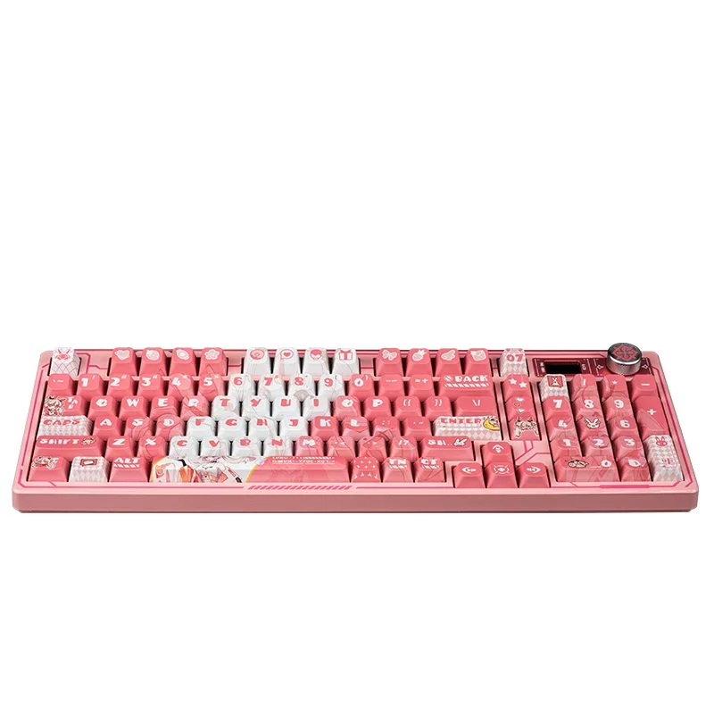 VALKYRIE VK99 Hot Swap Mechanical Keyboard Bluetooth 2.4G Wired Three Mode RGB Gaming Keyboard With Smart Color Screen Knob
