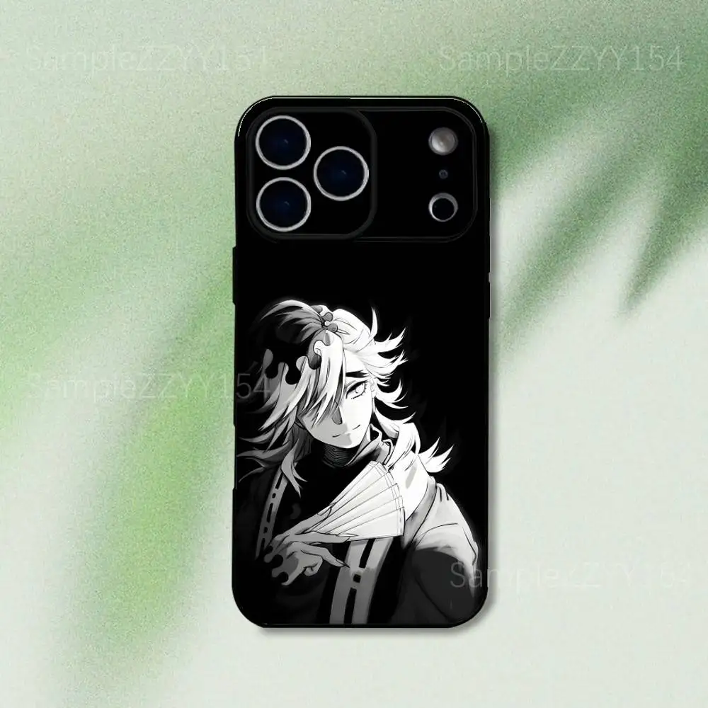 Funda de teléfono Douma d-demon s-slayer para iPhone 17,16,15,14,13,12,Pro,Max,Plus,E,SE4,Air,Mini Funda suave negra