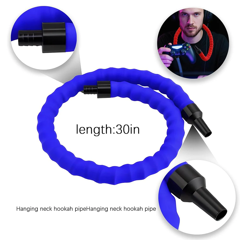 Hookah hose Flexible Neck Strap with Silicone Tube for Comfortable Shisha Hand Free Hookah Hose view 2