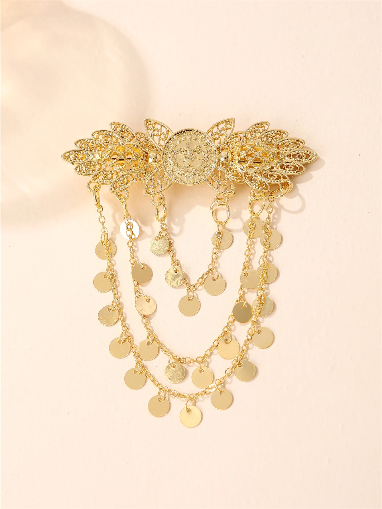 

Women's Butterfly Hair Clip Multi-Layered Tassel Design Middle Eastern Bridal Wedding HairAccessorySide Clip Party Gala Festival