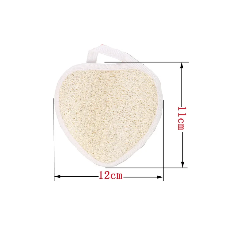 Bath towel Grown loofah Heart-shaped bath rub Melon Flesh Hotel household bath towel Natural plant face towel Dishwashing towel