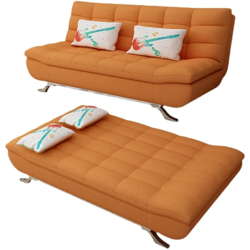 

Sofa bed multi-functional folding dual-purpose modern solid wood double triple simple small apartment living room bedroom cotton