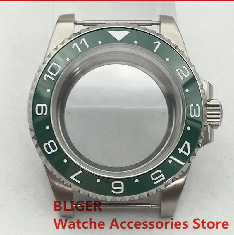 BLIGER 40mm Diving Sillver  Sapphire Titanium/Ceramic Bezel NH35 NH36 ETA2824 2836 DG2813 3804 Miyota8215 PT5000 Movement