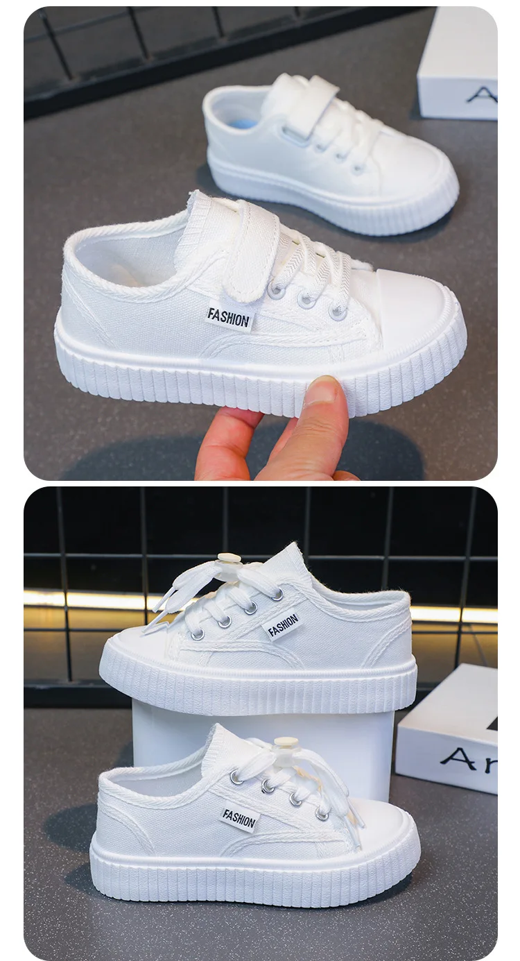 Kinder Freizeitschuhe Weiß PU-Leder Schlichtes Design Schulschuhe Unisex Allround 26-36 Vier Jahreszeiten Jungen Mädchen Schuhe – Detail 11