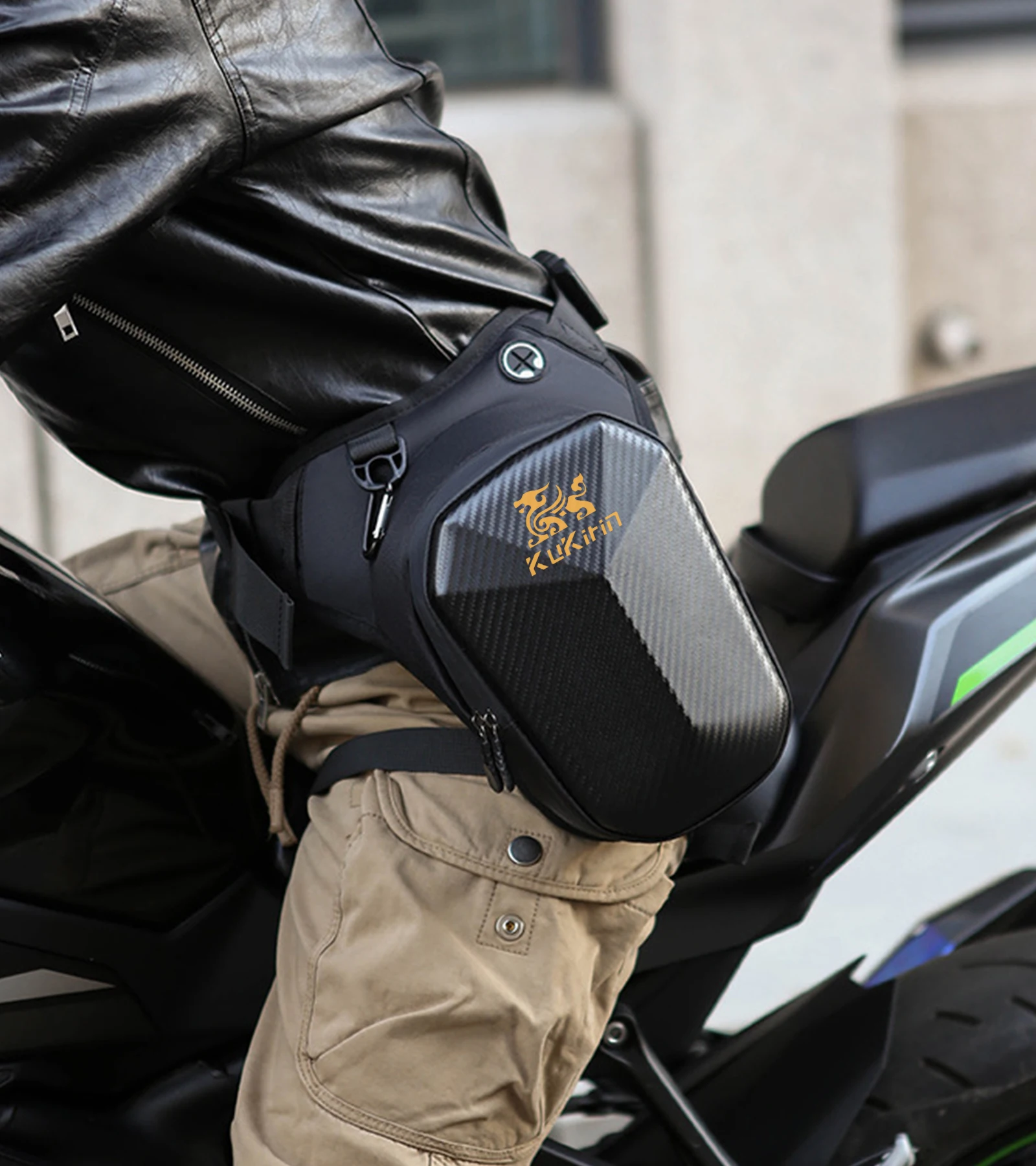 Kukirin دراجة نارية الساق الجانب حقيبة الدراجات متعددة الوظائف Crossbody إيفا هارد شل مقاوم للماء الرياضة في الهواء الطلق حقائب الخصر عادية
