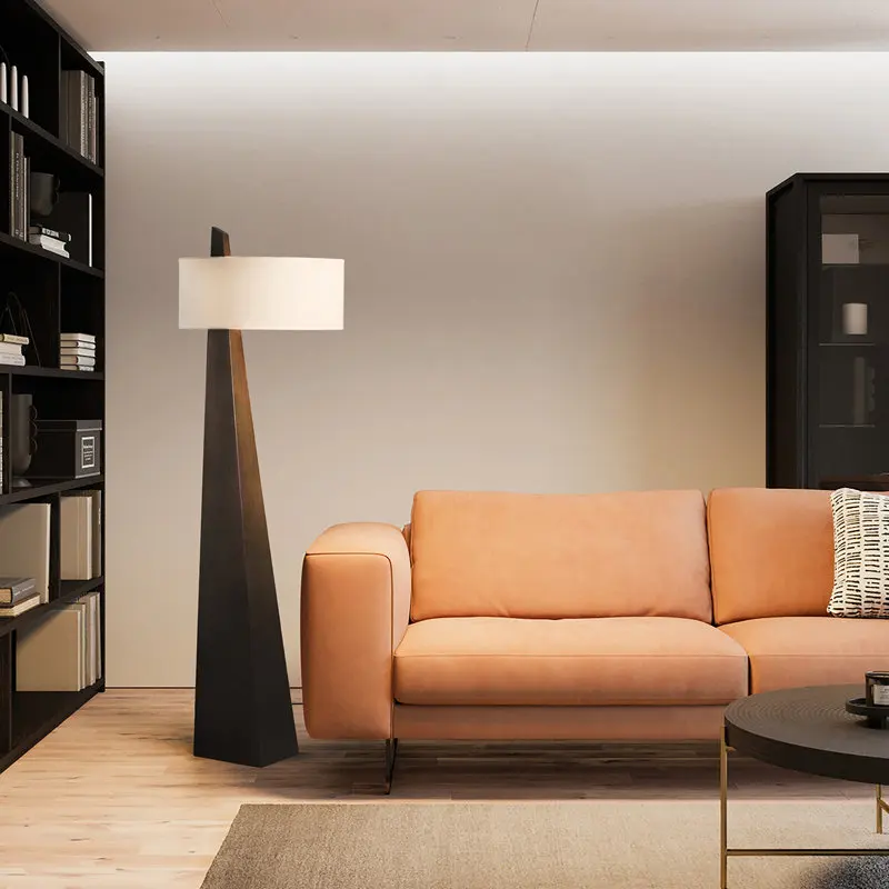 American Retro Living Room Bedroom Floor Lamp Hotel Villa Study Designer Ambience Sense of Solid Wood Table Lamps