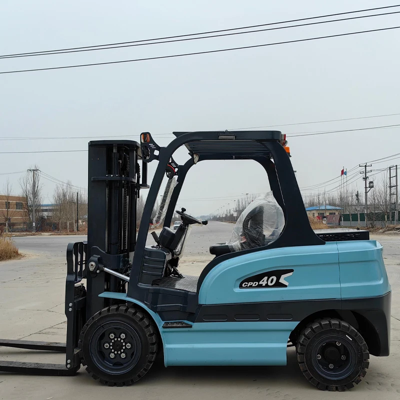 Electric  Lifter Forklift 4 Ton Storage And Handling Four-Wheel Lithium Battery Hydraulic Lifting  Electric Stacker Forklift