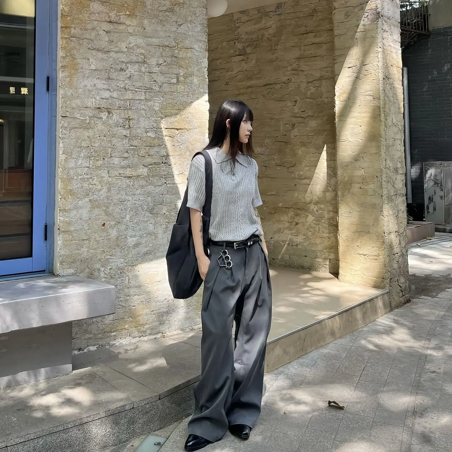 

Spring Autumn Korean Straight Leg Trousers Loose Casual Wide Leg Pants for Women Trousers Commuter Cleanfit Casual Pants Lady