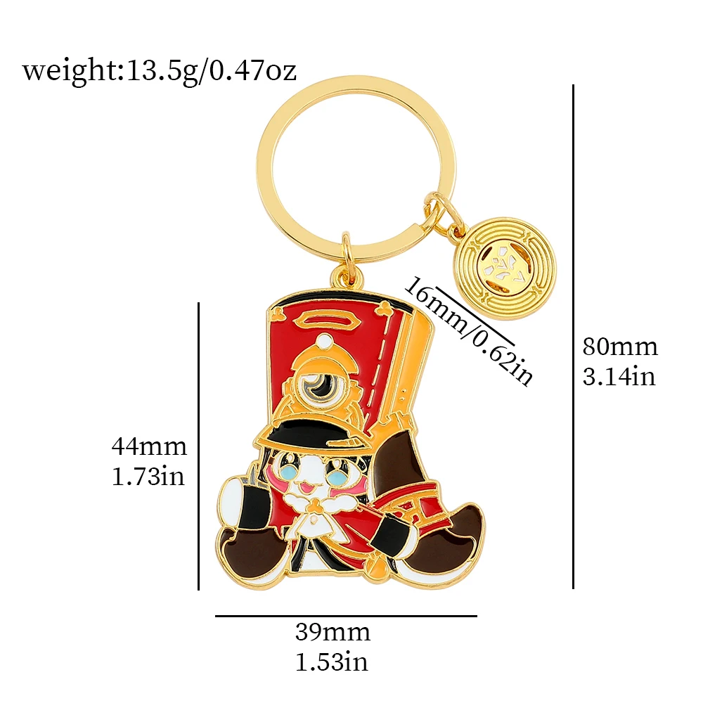 2023 Hot Game Honkai Star Rail Keychain Kawaii Pom Pom Figure Model Metal Keychain Fashion Bag Phone Accessories