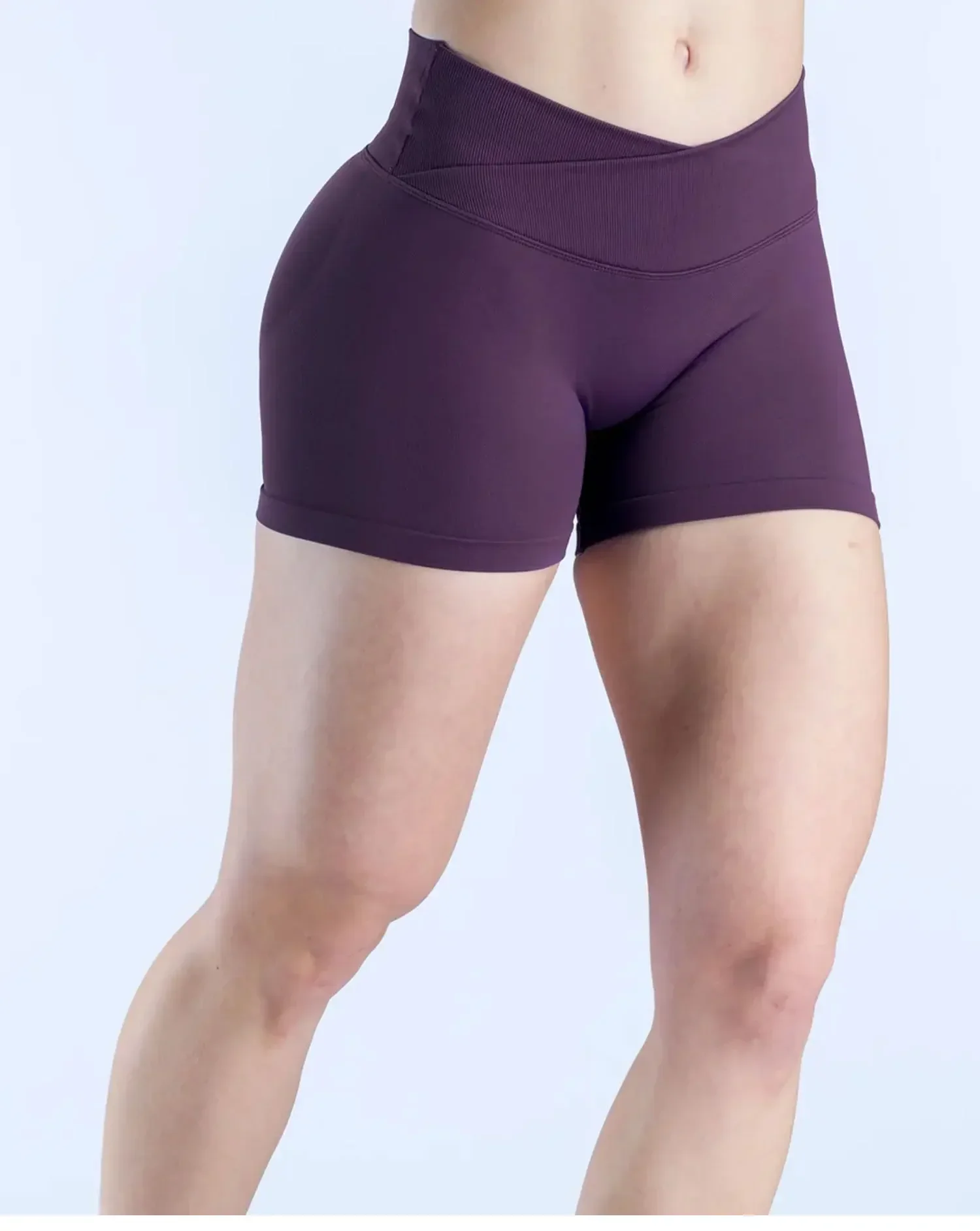 2-teiliges LOGO Damen-Outfit, Tanktop mit mehreren Trägern und Rückenausschnitt, Scrunch Butt Peach Taille, nahtlose Leggings, Fitness-Set – Detail 13