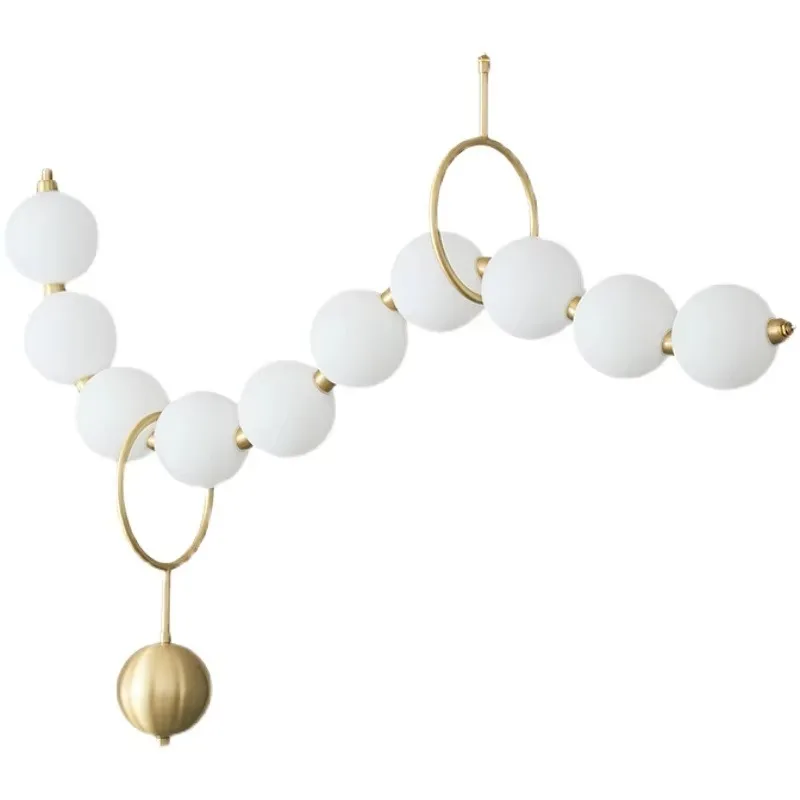 French Pearl Necklace Dining Pendant Light, Nordic Living Room Pendant Lamp, Pendant Acrylic Light for Home Decoration