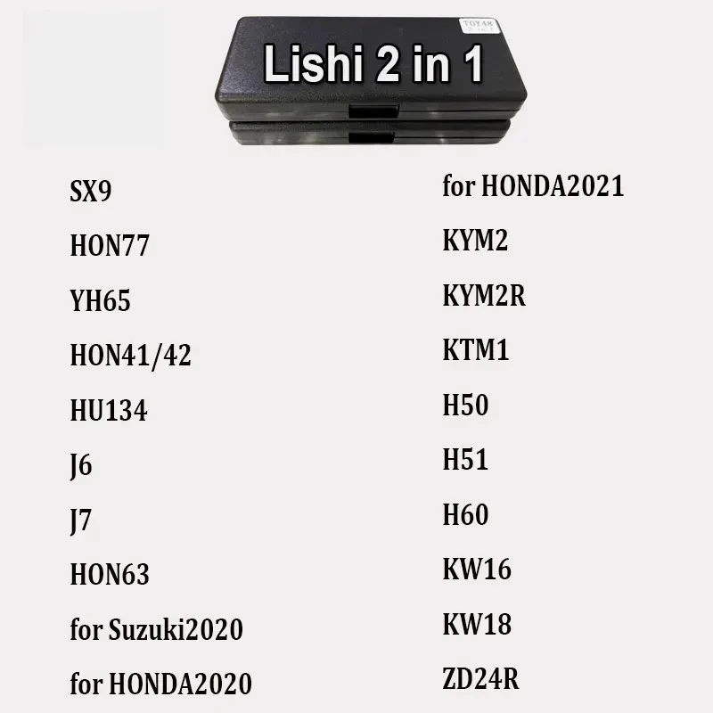 Lishi 2 in 1 SX9 HON77 YH65 HON42/41 HU134 J6 J7 HON63 for Suzuki2020 HONDA2020 HONDA2021 KYM2 KYM2R H50 H51 H60 ZD24R KW16 KW18