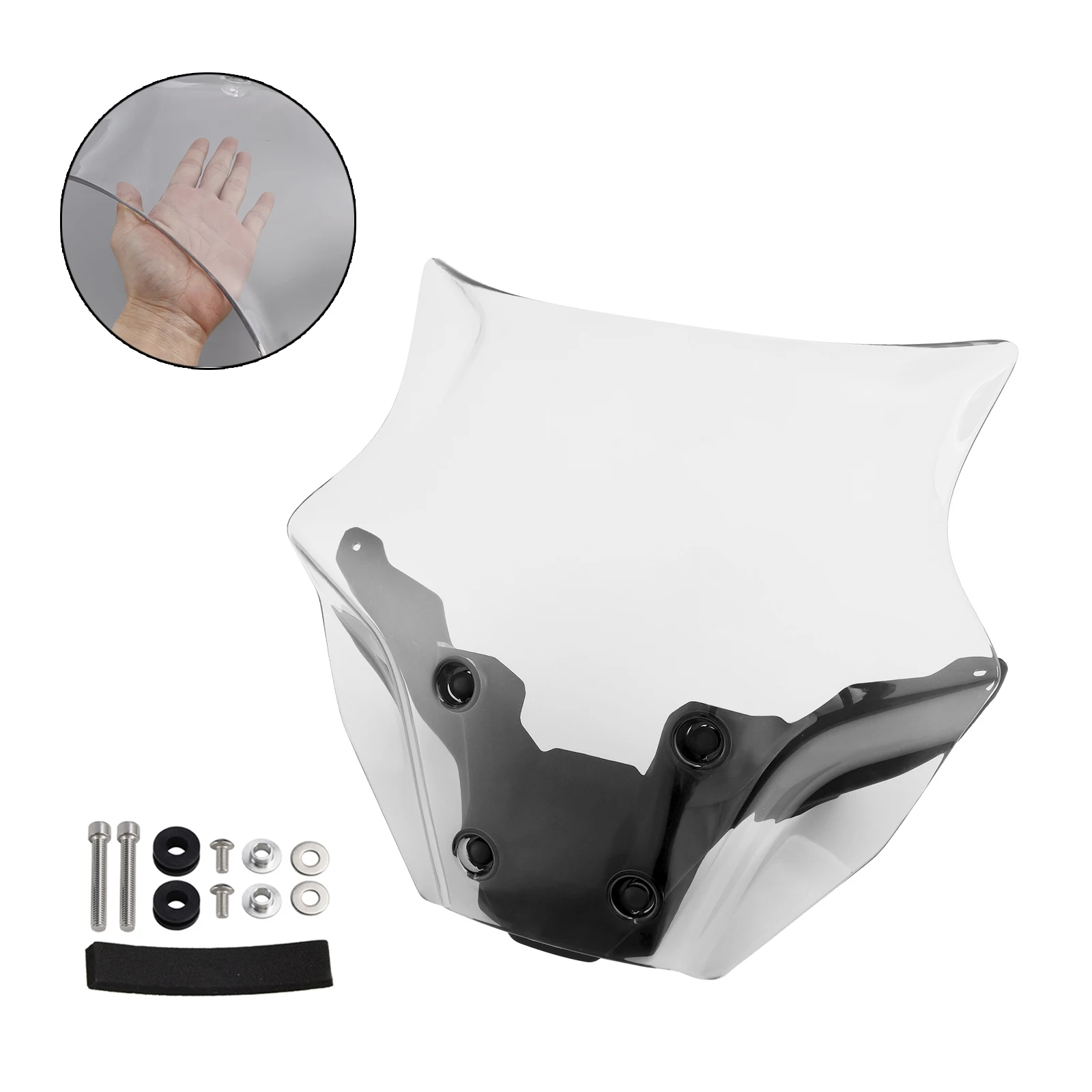 

Topteng Windshield WindScreen + Bracket fit for YAMAHA MT-09/SP 2024-2025