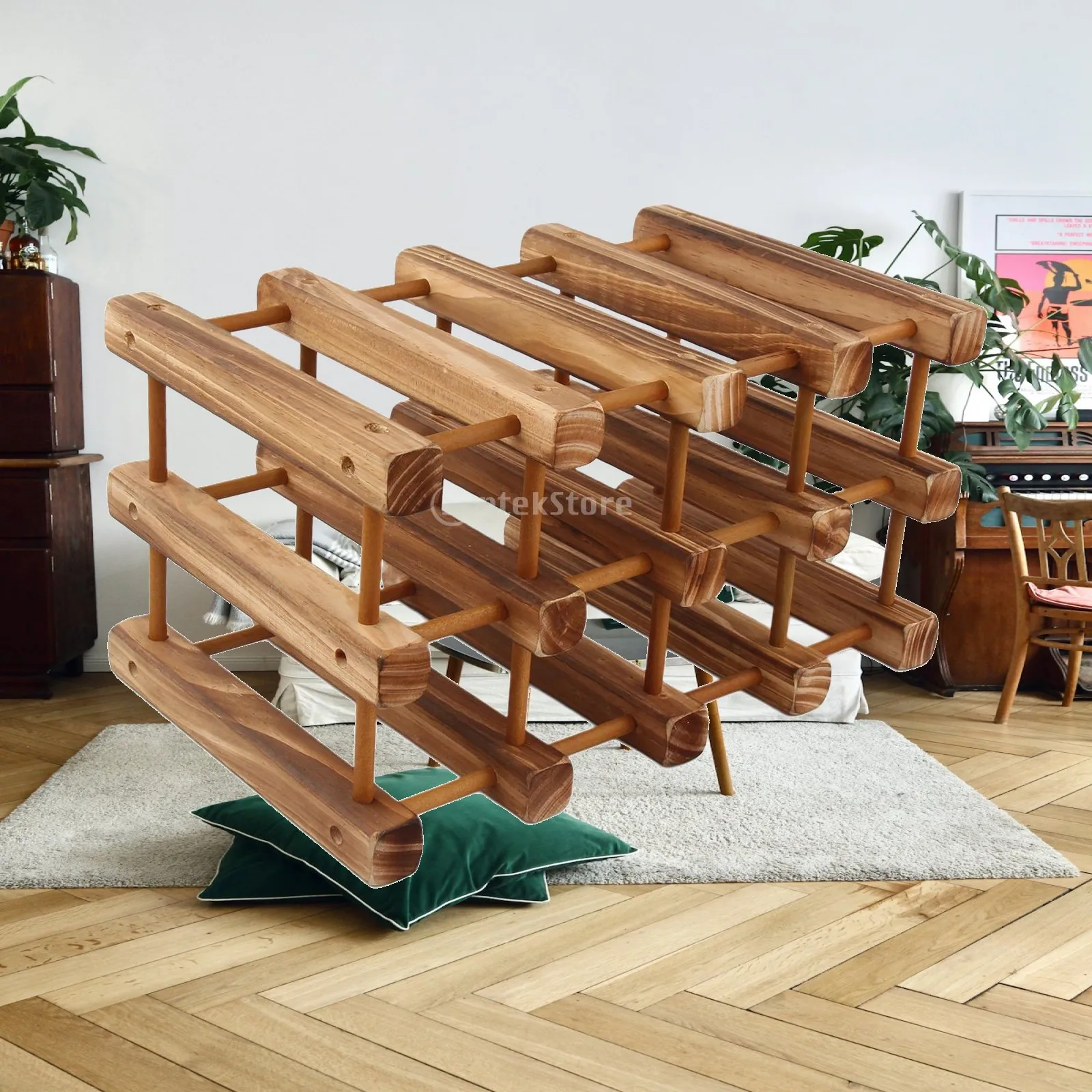 Multi-Tier Wine Holder Wine Bottle Rack Wine Bottle Holder Wine Display Stand for Countertop Cabinet Living Room Wine