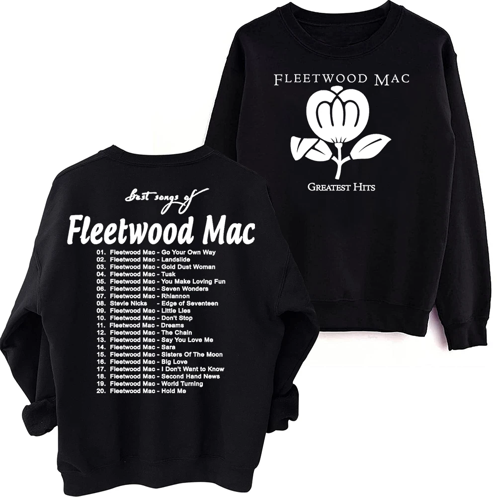 

Fleetwood-Mac Greatest Hits 2024 Tour Sweatshirt Oversized Harajuku Round Neck Long Sleeve Sweatshirts Music Tour Fans Gift Tops