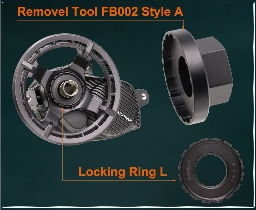 HEPPE E-Bike Motor-Sicherungsring Montage- und Demontagewerkzeug für Shimano E6100 E7000 E8000 E8050 EP8 Motor – Detail 13