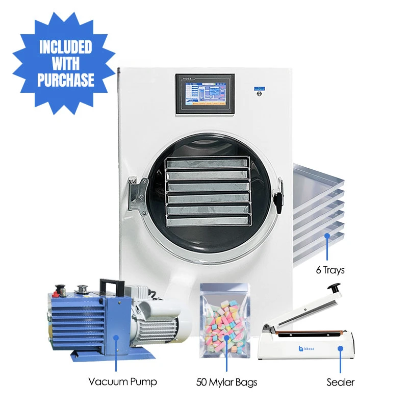 

Сублимационная сушилка для фруктов и продуктов Guigong, 8 кг/10 кг, вакуумная, 6 лотков, для домашнего использования