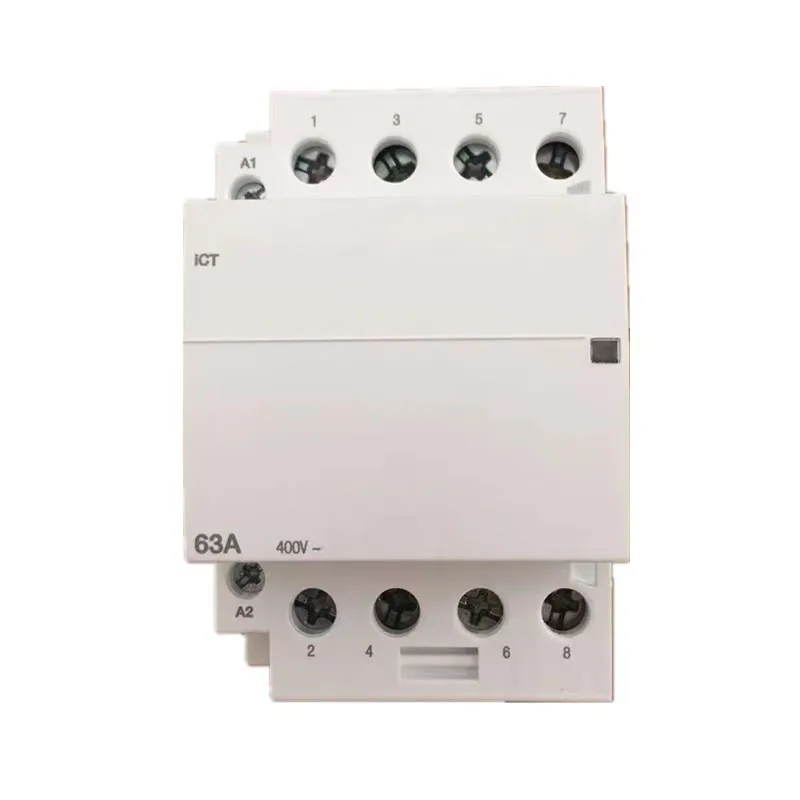 контактор Schneider iCT-63A 40A 100A 4P Modular Contactor 2P 4NO or 2NO2NC 110V 220V Automatic Household Contactor Din Rail Type